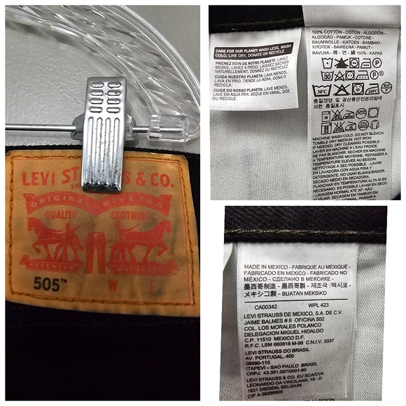 LEVI STRAUSS & CO. Men's Black Jeans 505. Size: 40/36 - Picture 10 of 16